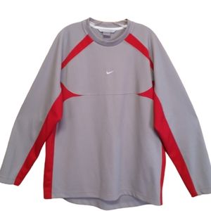 Men's Nike Long Sleeve Active Two Tone Shirt With Nike Emblem SZ XL